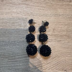 J Crew Navy Beaded Earrings